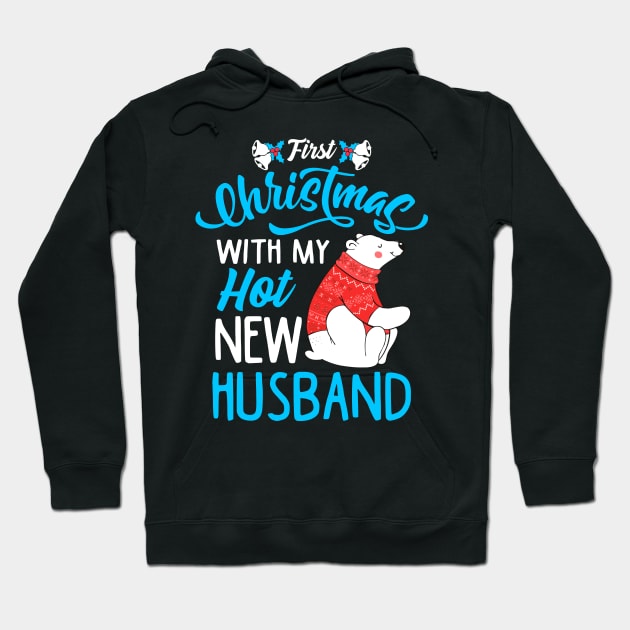 First Christmas With My Hot New Wife/Husband Matching Christmas Sweatshirts Hoodie by KsuAnn